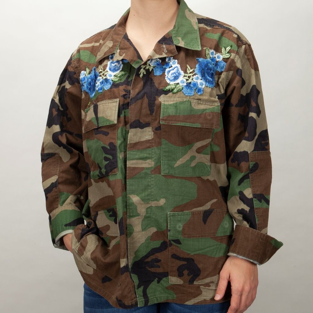 Oversized Military Jacket Custom Embroidery